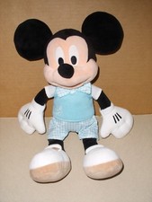 Disney Store Mickey Mouse Blue Easter Outfit Soft Stuffed Plush Doll 16''