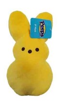 PEEPS Marshmallow Plush Bunny Easter Yellow Pillow 10 New