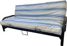 Funda Futón Resistente al Agua Tamaño Completo, Fundas Colchón Rayas Azules