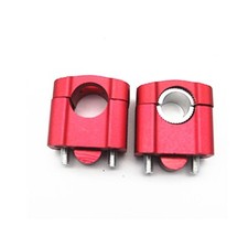 Red Motorcycle 7/8  22mm 1 1/8'' 28mm CNC Handle Bar Mount Adapter Risers Clamp