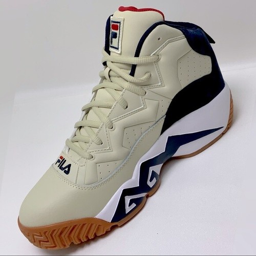 Men's Fila MB Cream Navy Sneakers | eBay