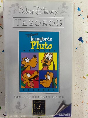 The Best Of Pluto Tesoros DISNEY VHS Kassette Tape DISNEY Coleccion Exclusive Am