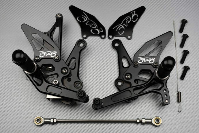 Repose-pieds arrière noir Racing pour Kawasaki Z1000SX contre la glisse
