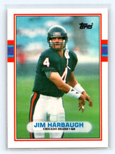 1989 Topps Traded #91T Jim Harbaugh RC Rookie Card Chicago Bears Football Mint. rookie card picture