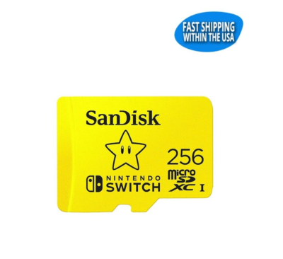 Sandisk 256GB Nintendo Switch MicroSD Memory Card Class 10 U3 made