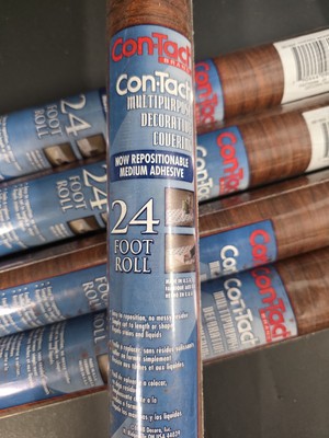 Con-Tact Paper Cherry Woodgrain Vintage 5 Unopened 24 Foot Rolls 18 Inch Wide