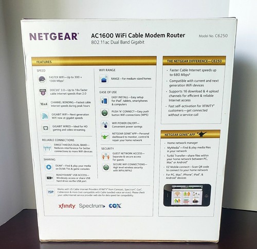 NETGEAR AC1600 WIFI Kabel Modem Router - Zdjęcie 7 z 9