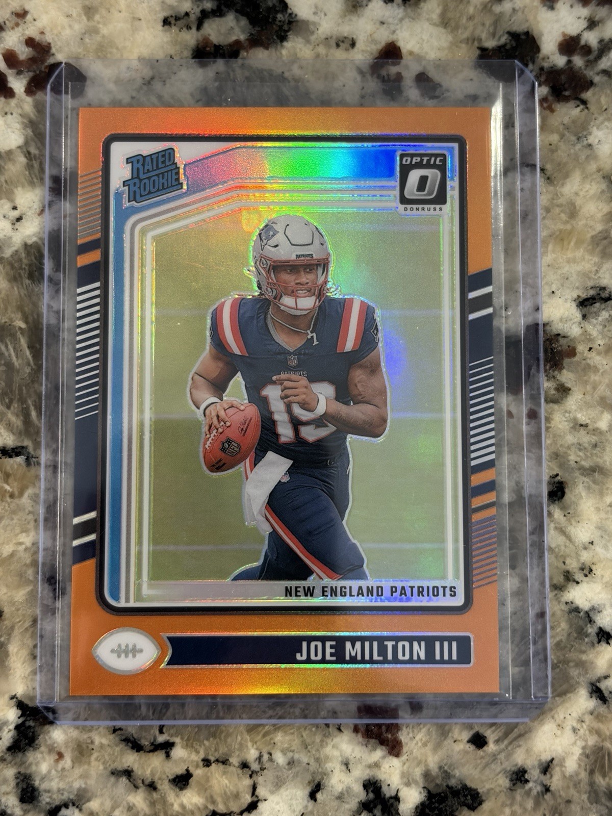 2024 Panini Donruss Optic - Rated Rookie Joe Milton III #255 Orange /249 (RC)