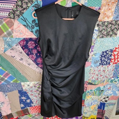 ART. 365 Marella Black Sleeveless Ruched Cocktail Dress Party Elegant 6