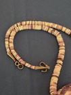 Vintage Shell Necklace Inlaid Amethyst & Abalone Beaded Pendant Stunning  — photo 6