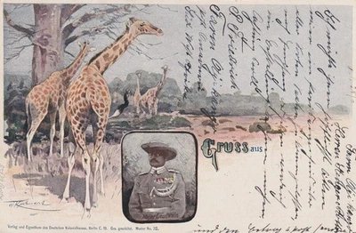 DSWA Lithokarte von der Farm Otjikango 1900 aus Omaruru an Stenger & Rotter Erfu - Bild 1 von 2