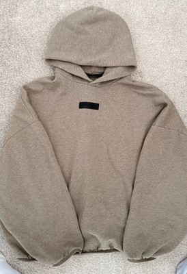 Essentials Fear Of God Hoodie- Size L - Heather Stone/tan Gray Color