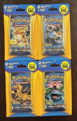 Pokémon TCG Evolutions 2x 3-card Mini Booster Packs + Bonus Card