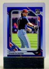 2026 Panini Donruss Baseball Chase DeLauter FOTL Optic Blue Glitter 5/6