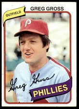 Greg Gross 1980 Topps #718 Philadelphia Phillies