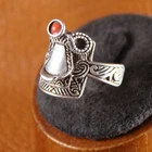 Vintage Southwestern Cowgirl Red Coral Horse Saddle Ring Sterling Silver Sz 8.5