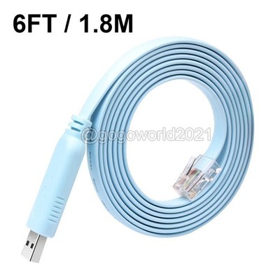 USB to RS232 Serial to RJ45 CAT5 Console Adapter Cable for Cisco Routers FTDI