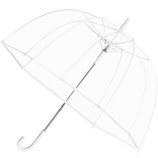 Adult Clear Bubble Rain Umbrella with Dome Canopy and Lightweight Wind and Ra...