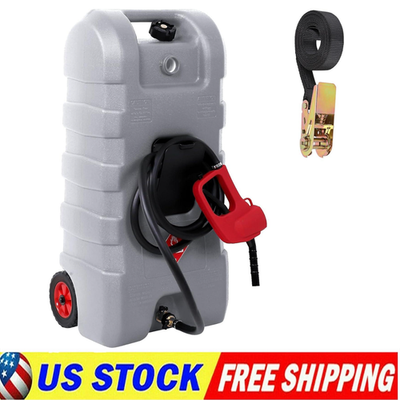 #ad #ad 15 Gallon Fuel Caddy Portable Gas Fuel TankGas Can with Manual Transfer Nozzle $106.25