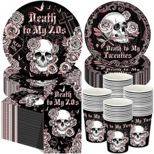 Pickmesh 250 Pcs Death to My 20s Party Decoration 30th Birthday Paper Plates ...