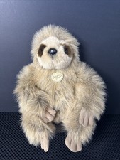 Sloth Plush Miyoni Aurora 12" Tan Brown 3 Toed Sloth Realistic Stuffed Animal