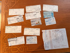 Original 1977 "Eddie" Edwin Mathews Milwaukee Brewers Signed Receipts X 13 — photo 1