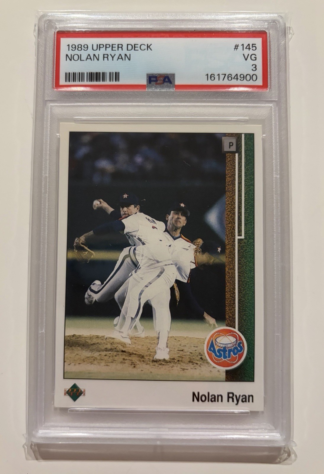 Upper Deck 1989 Nolan Ryan #145 Houston Astros PSA 3 Base Set Graded Card