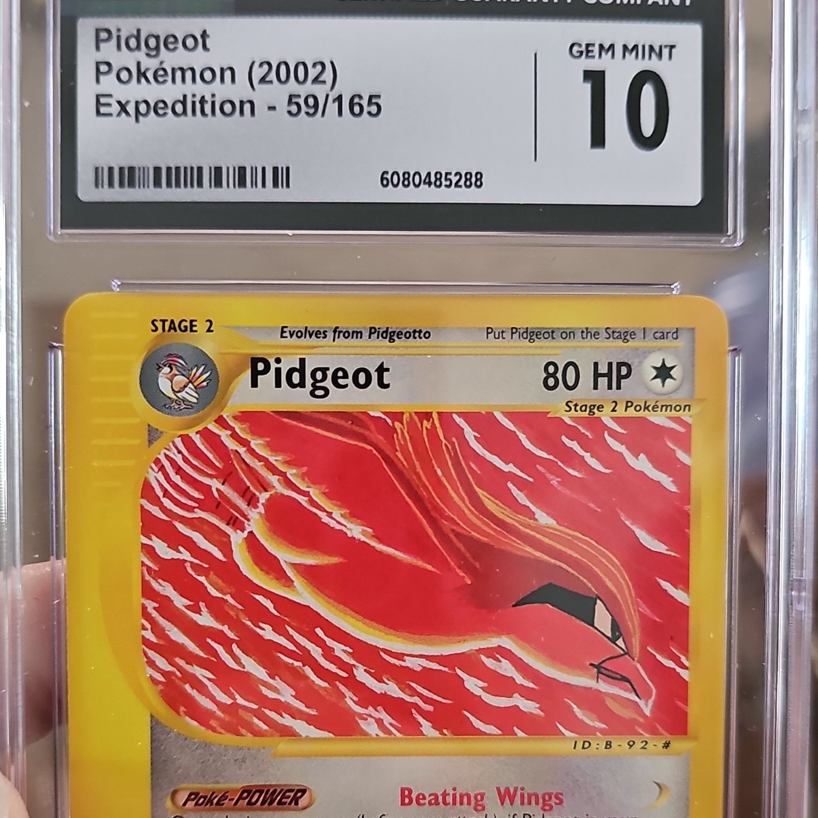 Pidgeot Expedition Base Set 59/165 CGC 10 Pokémon TCG Card 2002 English