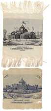 1876 Worlds Fair Souvenir Woven Silk