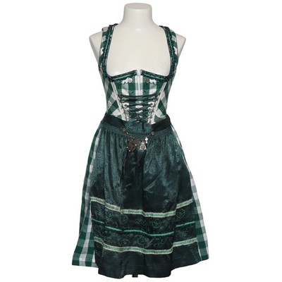 Spieth & Wensky, Dirndl, Größe: 34, Grün/Weiß, Acetat/Baumwolle, Karo #QDn