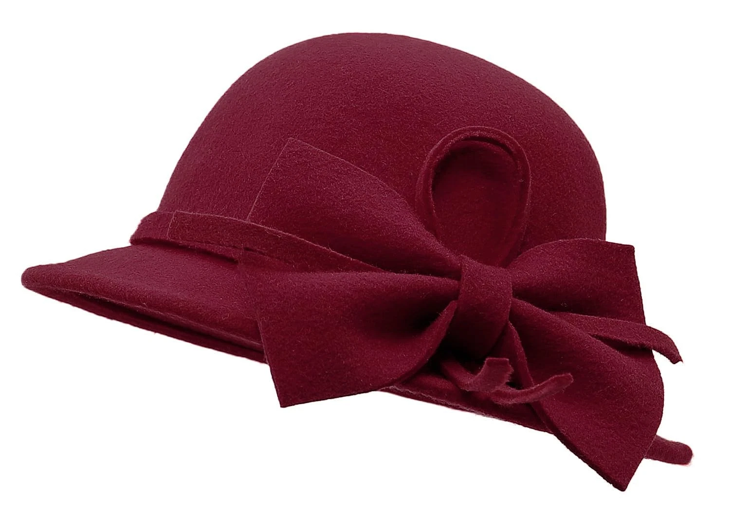 Kids Girls Winter Warm 100% Wool Bucket Hats Fedoras Bowknot Classic Vintage