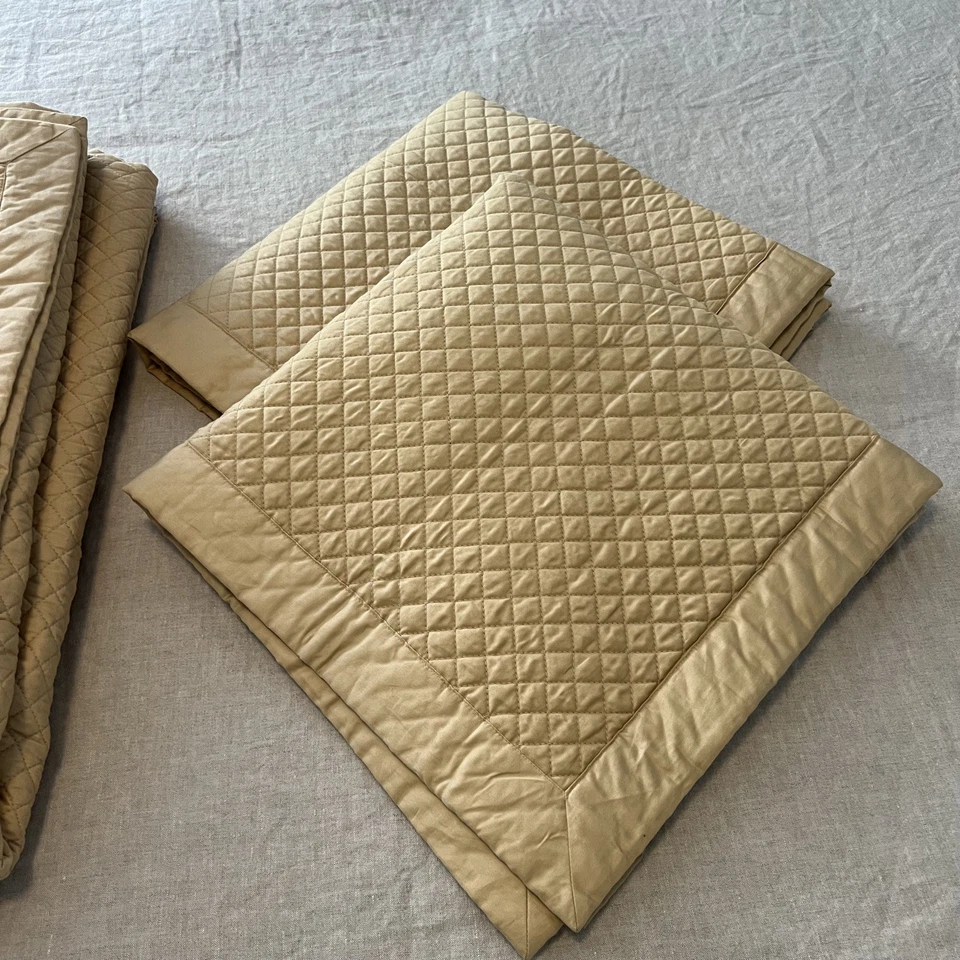 "Colcha acolchada Ralph Lauren Wyatt Queen 92""x92"" marrón topo y 2 fundas en euros" Foto 4 de 4