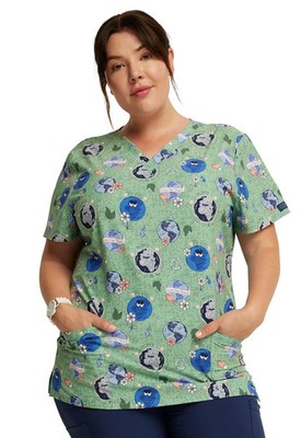 Dickies Happy To Be Here Stretch Print Top DK717 HTBH