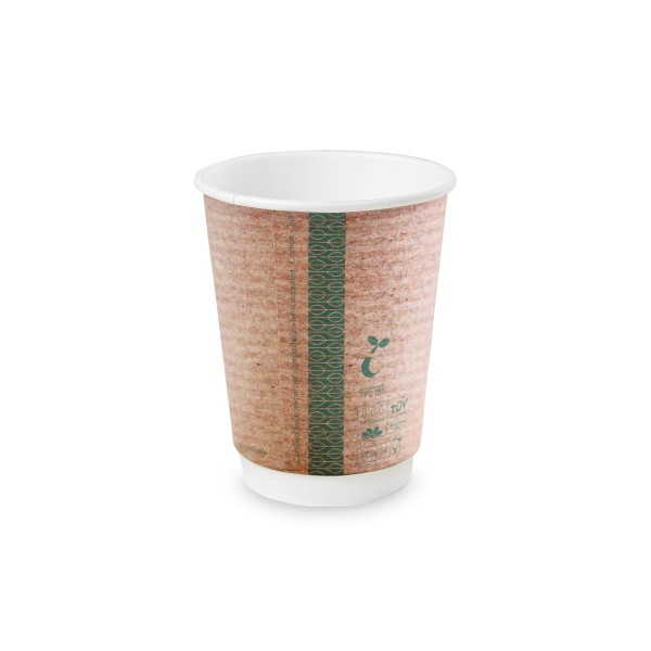 Vegware Double Wall Brown Kraft Cup 12oz 89 Series Pack of 500 Coffee Cups Cafe
