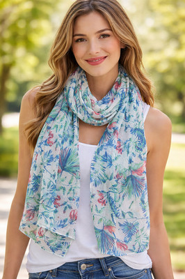 Schönes & weiches Damen Halstuch mit Blumenmuster