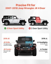 Running Boards, 6 Inches Side Steps Compatible with 2007-2018 Jeep Wrangler JK 4
