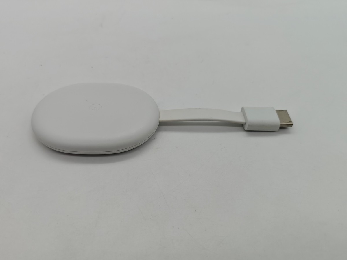 Google Chromecast 4K GZRNL Media Streamer White - With Remote