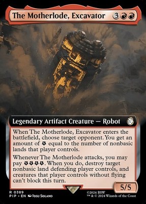 The Motherlode, Excavator Extended Art Foil - Fallout MTG-NM