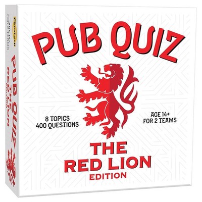 Cheatwell Red Lion Pub-Quiz-Spiel 400 Fragen Partyspaß Geschenk ab 14 Jahren