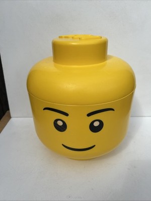 Großer Lego Kopf Aufbewahrungsbehälter Box gelb guter Zustand Gesicht 2012 Spielzeug Steine