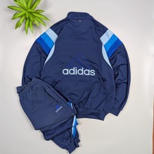 Adidas Vintage 80/90s Men  s Navy Blue Tracksuit Big Logo Color Block Size XL/XXL