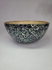 Vintage Abalone Shell & Bamboo MOSAIC Round B...