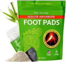 Sole Serenity Foot Pads - Zeolite Mineral, Ginger Root, Wormwood, Bamboo Vinegar