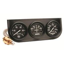 Auto Meter 2393 Autogage Black Oilampwater Gauge With Steel Console 2.3125 In.