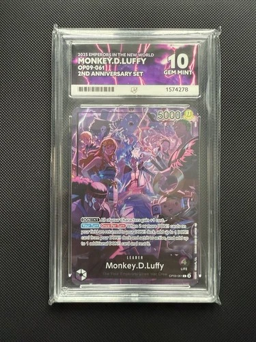 Monkey.D.Luffy OP09-061 2nd anniversary English One Piece TCG Perfect ACE 10