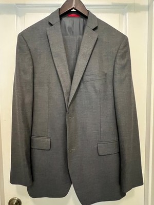 Alfani 2-pc Suit Men Slim Fit Grey 40 R / 33-30
