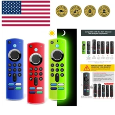 3 Pack Firestick Remote Cover 3rd Gen with Alexa Voice Remote 4K,Fire TV Stic...