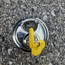 Hardened Public Storage Stainless Steel Disc Padlock/2 Keys 2 3/4” 70mm