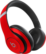 Skin Compatible with Beats Studio Pro - Solid Red  Protective, Durable, and Uni
