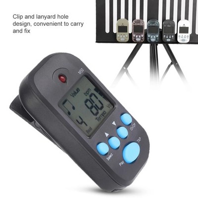 Black Portable LCD Digital Mini Metronome Beat Tempo Usa